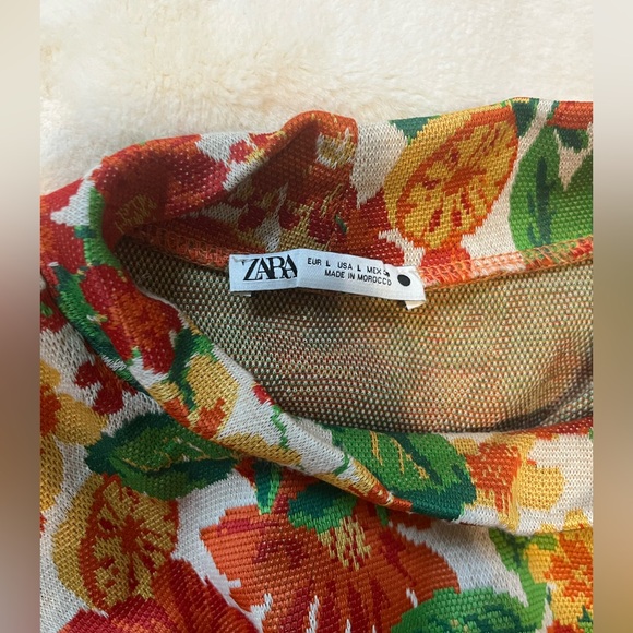 Zara Floral Dress - Red and Green - Picture 4 of 4